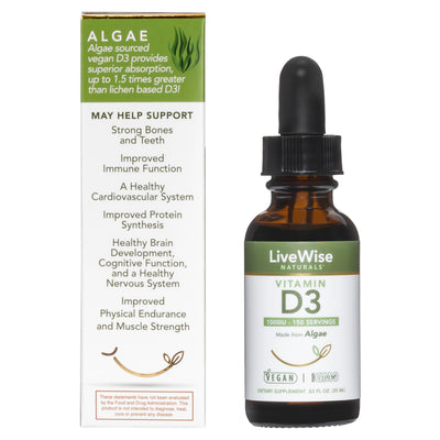 Vitamin D3 Liquid Drops - Vegan Friendly