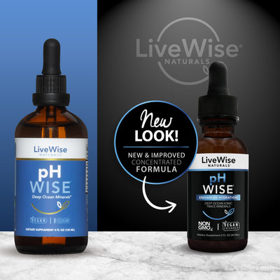 NEW IMPROVED CONCENTRATED FORMULA! - pH Wise - Deep Ocean Trace Minerals - Including Magnesium, Potassium and 70+ trace minerals